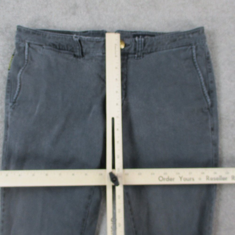 Armani Jeans Womens 32 Gray Denim Chino Slit Pockets Giorgi Comfort Fabric - Picture 14 of 16